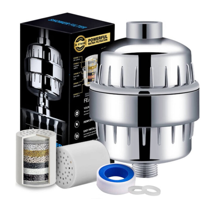 Filtro revitalizador de ducha con cartucho de vitamina C