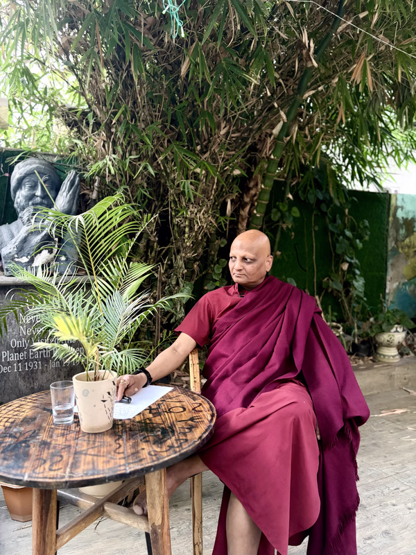 Meditation in peaceful surroundings