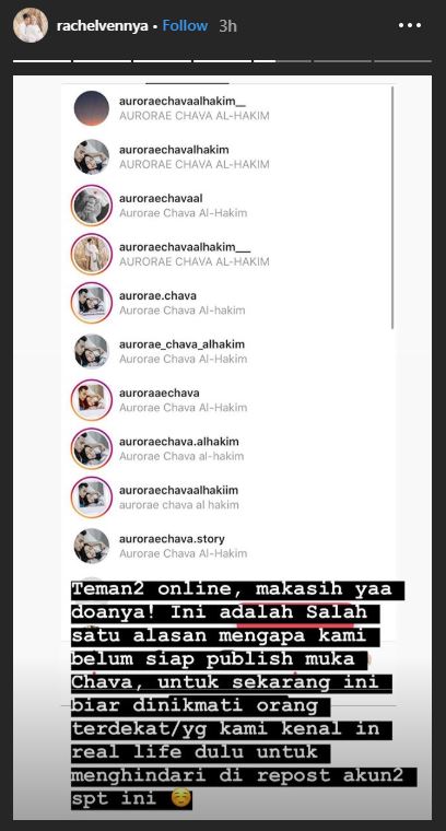 Instagram Story Rachel Vennya
