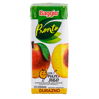 7746 | Jugo Baggio Durazno X 200 Ml