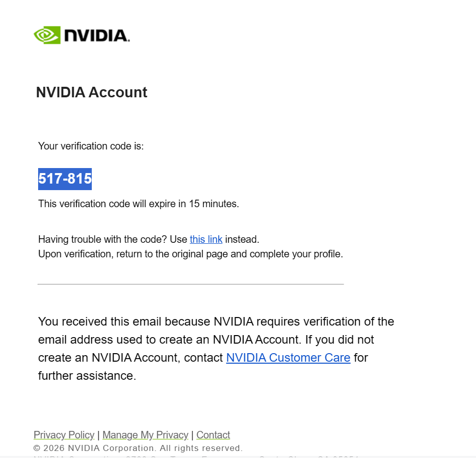 Verification Email
