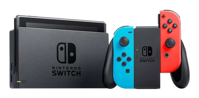 Mercado Libre - Nintendo Switch 32GB Standard color rojo neón, azul neón y negro - Pagando con HSBC 
