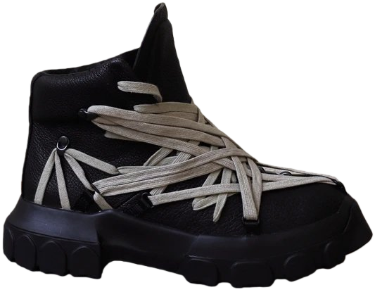 Rick Owens Megalace Tractor Boots