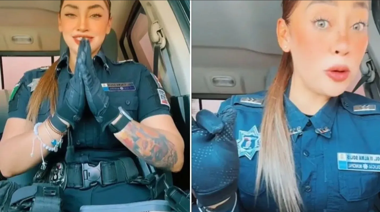 Policía municipal 'enamora' al internet en TikTok