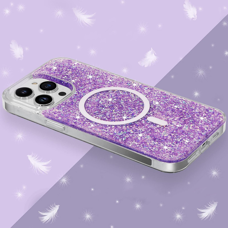 Husa pentru Samsung Galaxy A06 Daden® Sparkly Glitter, MagSafe, Antisoc, Calitate Premium, Alb 964921