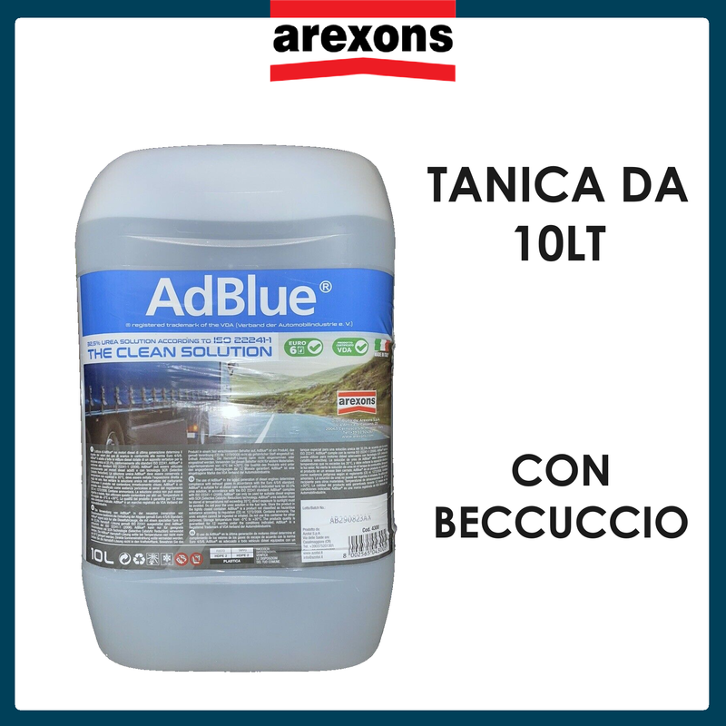 ADBLUE AD BLUE AREXONS VEICOLI EURO 5 6 TECNOLOGIA SCR AUTO FUSTO 10 LITRI