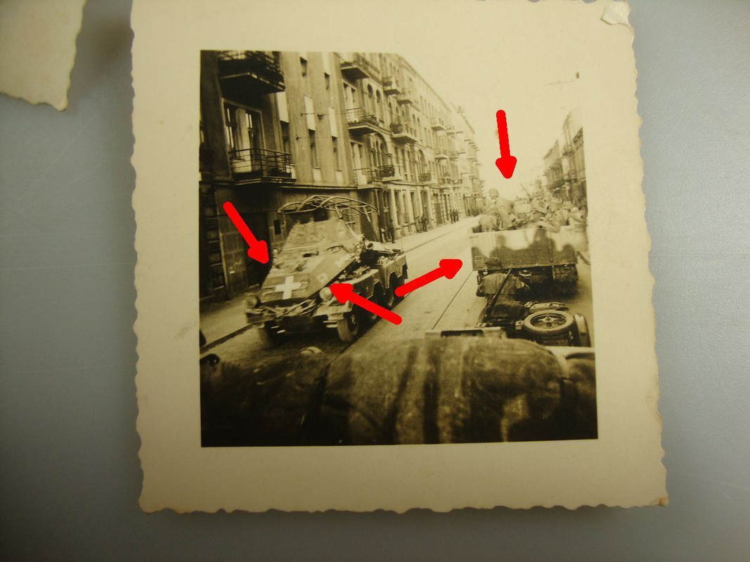 Foto, Nachlass Andersen, Spähwagen, Einmarsch Po