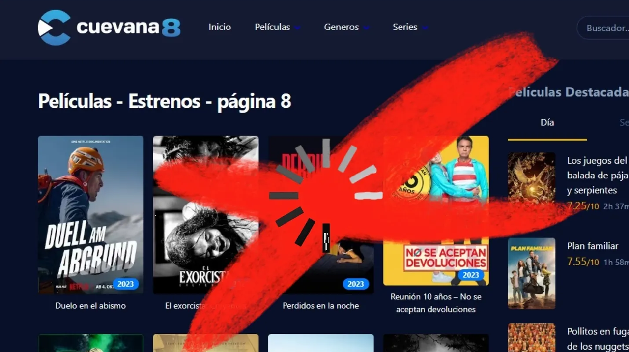 Esta es la solución cuando Cuevana 8 no carga los videos