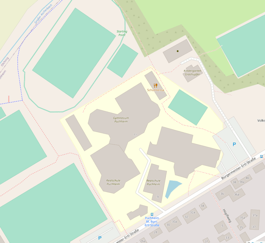Before and after animation of building geometry changes of a school district