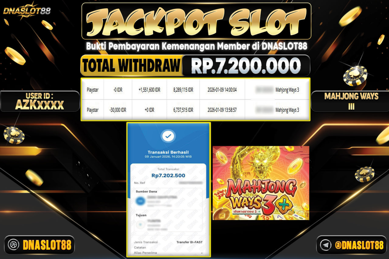 JACKPOT SLOT MAHJONG WAYS 3 9 JANUARI 2026