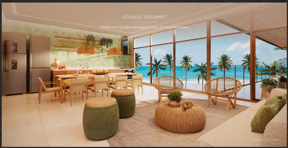 Vista aérea do complexo com áreas de lazer e jardins