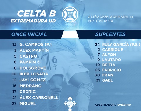  2021- 2022 - 14ª Jornada |   Celta B 1-1 Extremadura UD  28-11-2021-11-11-53-4