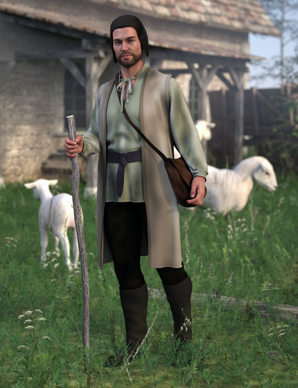 dForce Medieval Peasant for Genesis 8 Males 