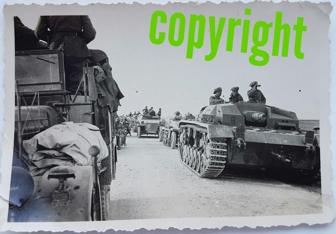 Orig.Foto Panzer Stug Sturmgeschütz Wappen Division Abzeichen Sd