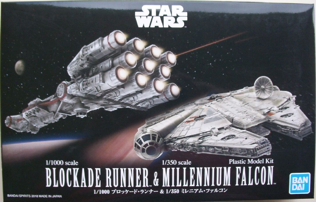 Bandai 1000 Blockade Runner & 350 Millennium Falcon