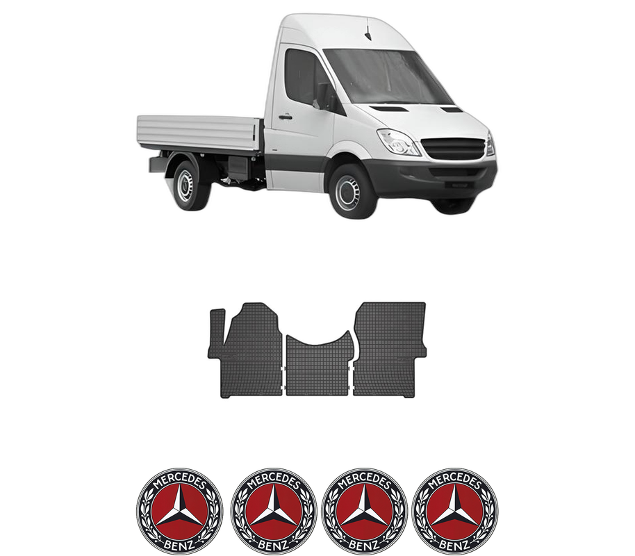 Set covorase presuri MERCEDES-BENZ SPRINTER 3,5-t Platform/Chassis (B906) din 2006-2018, auto, din cauciuc thermoplastic, 4 Stickere auto cu MERCEDES-BENZ