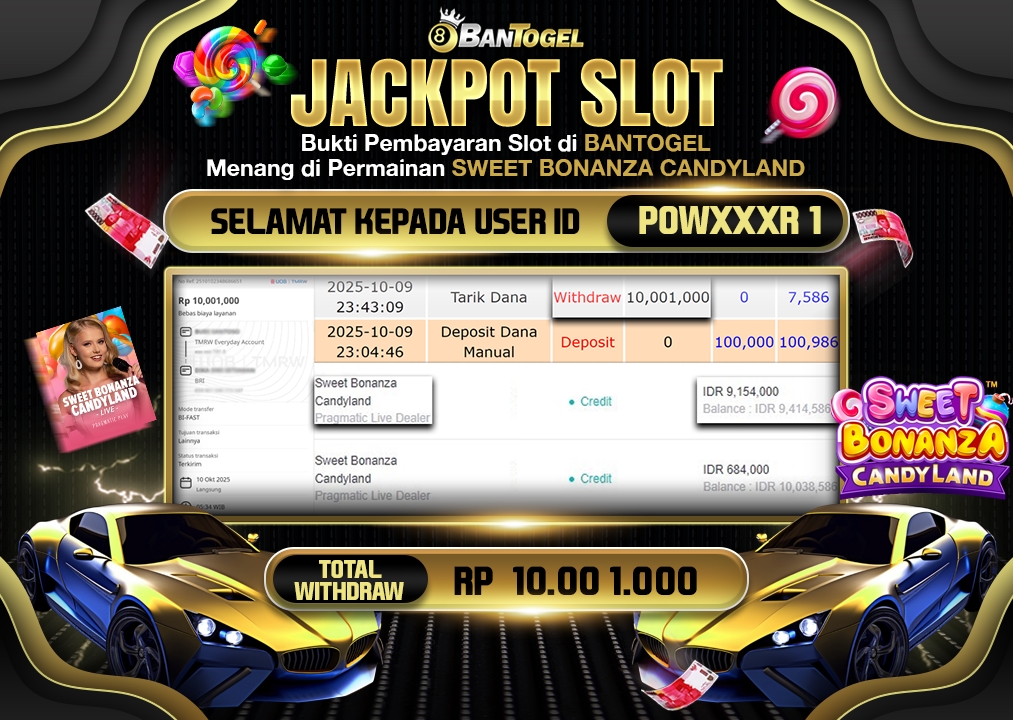 BUKTI JACKPOT LUNAS BANTOGEL