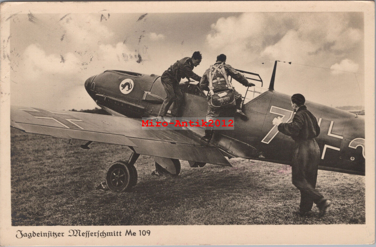 Ak, Foto, Jagdeinsitzer Messerschnitt Me 109, Feldpost, 1940 (N)50955