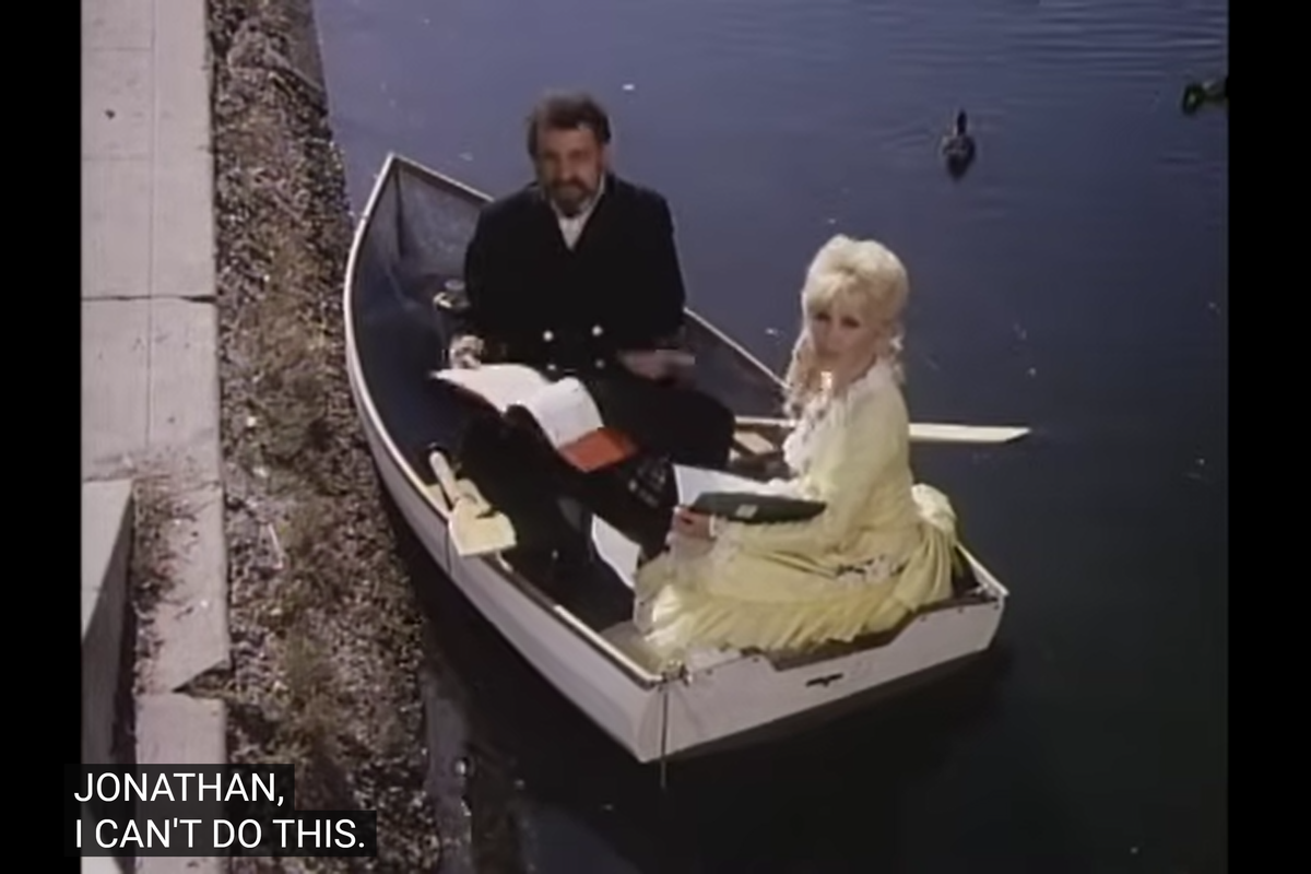 Actors Victor French and Stella Stevens in Highway To Heaven