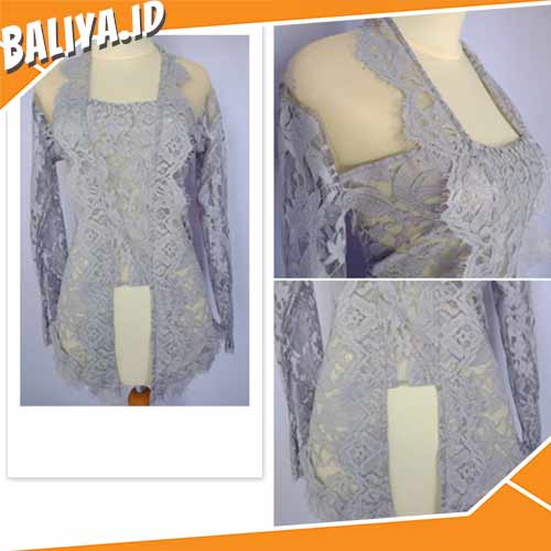 Model Kebaya Pesata Warna Abu-abu baliya.id