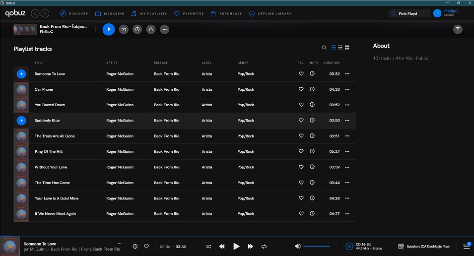 Is it possible to create full album playlists with Qobuz? Steve