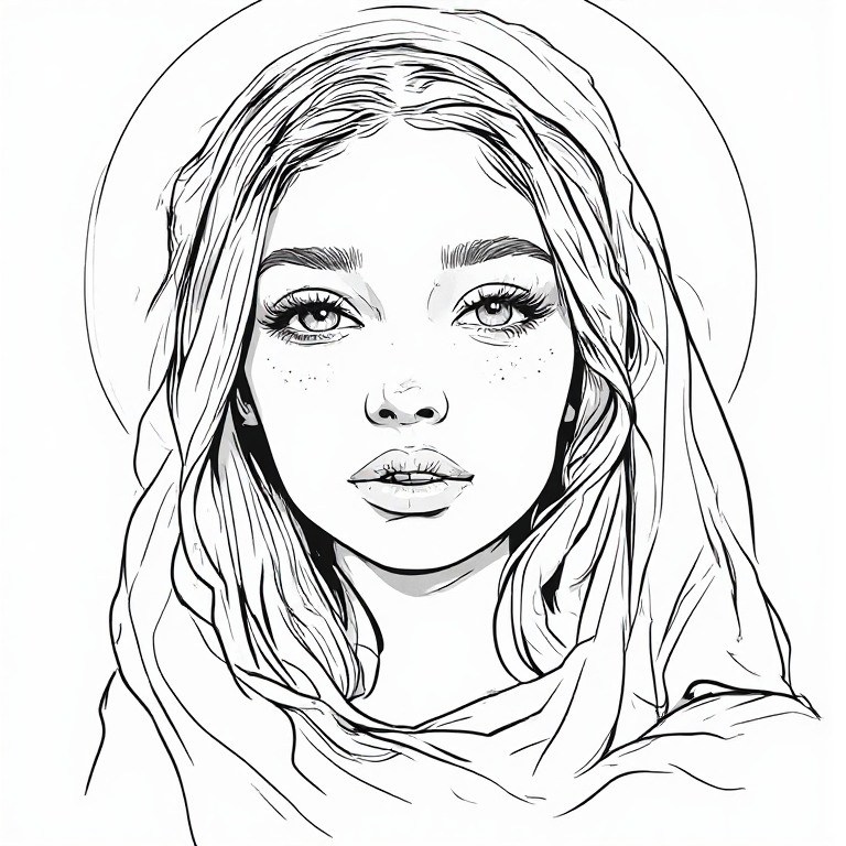 Madonna-l-Line-drawing-natural-(50)
