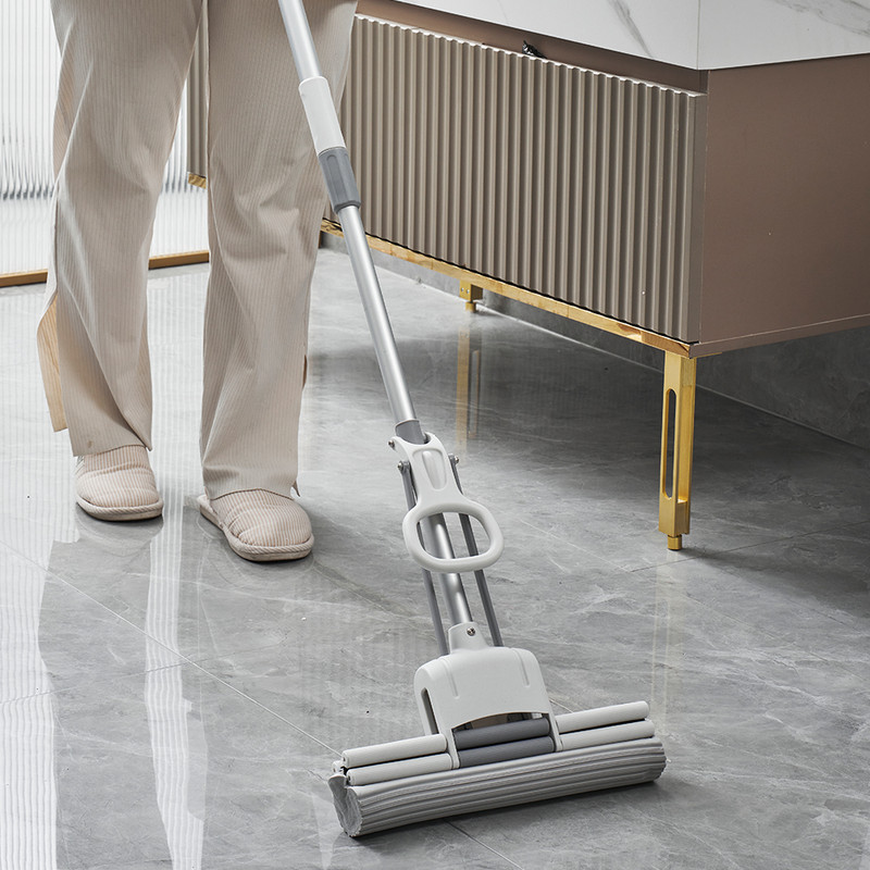 Heavy-Duty Easy-Squeeze Sponge Roller Floor Mop (38cm)