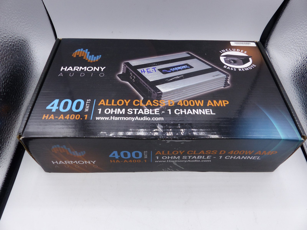 HARMONY AUDIO HA-A400.1 ALLOY CLASS D 400W AMP 1 OHM STABLE 1 CHANNEL