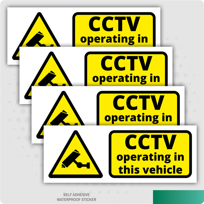 2 CCTV OPERATING IN THIS VEHICLE stickers decals security sign Taxi coach bus