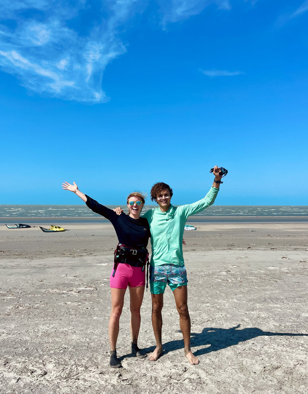 Elinor and Alex on the beach