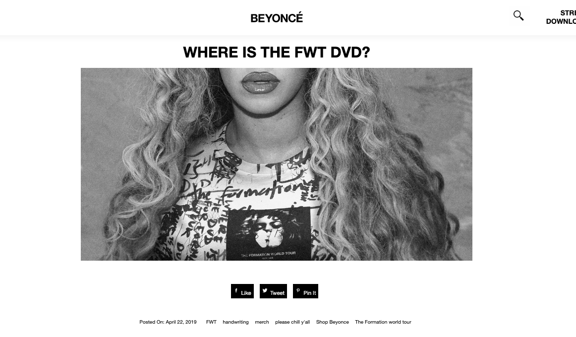Beyoncé's Formation World Tour might be getting a documentary -  Entertainment Talk - Gaga Daily