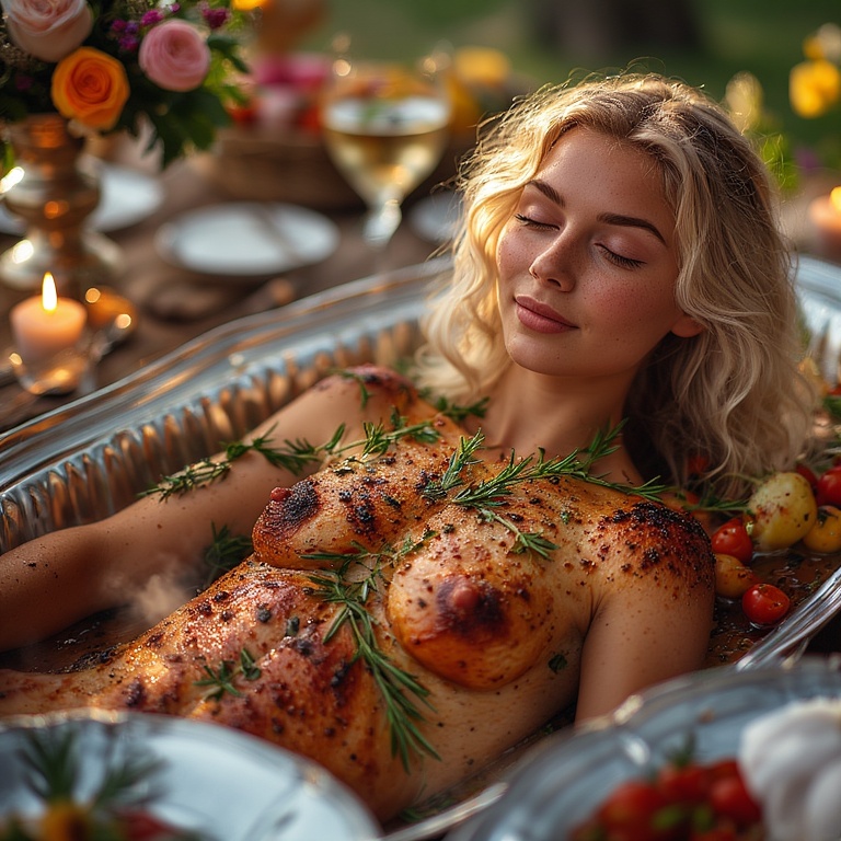 Garden wedding w served Blonde serie B 0 11