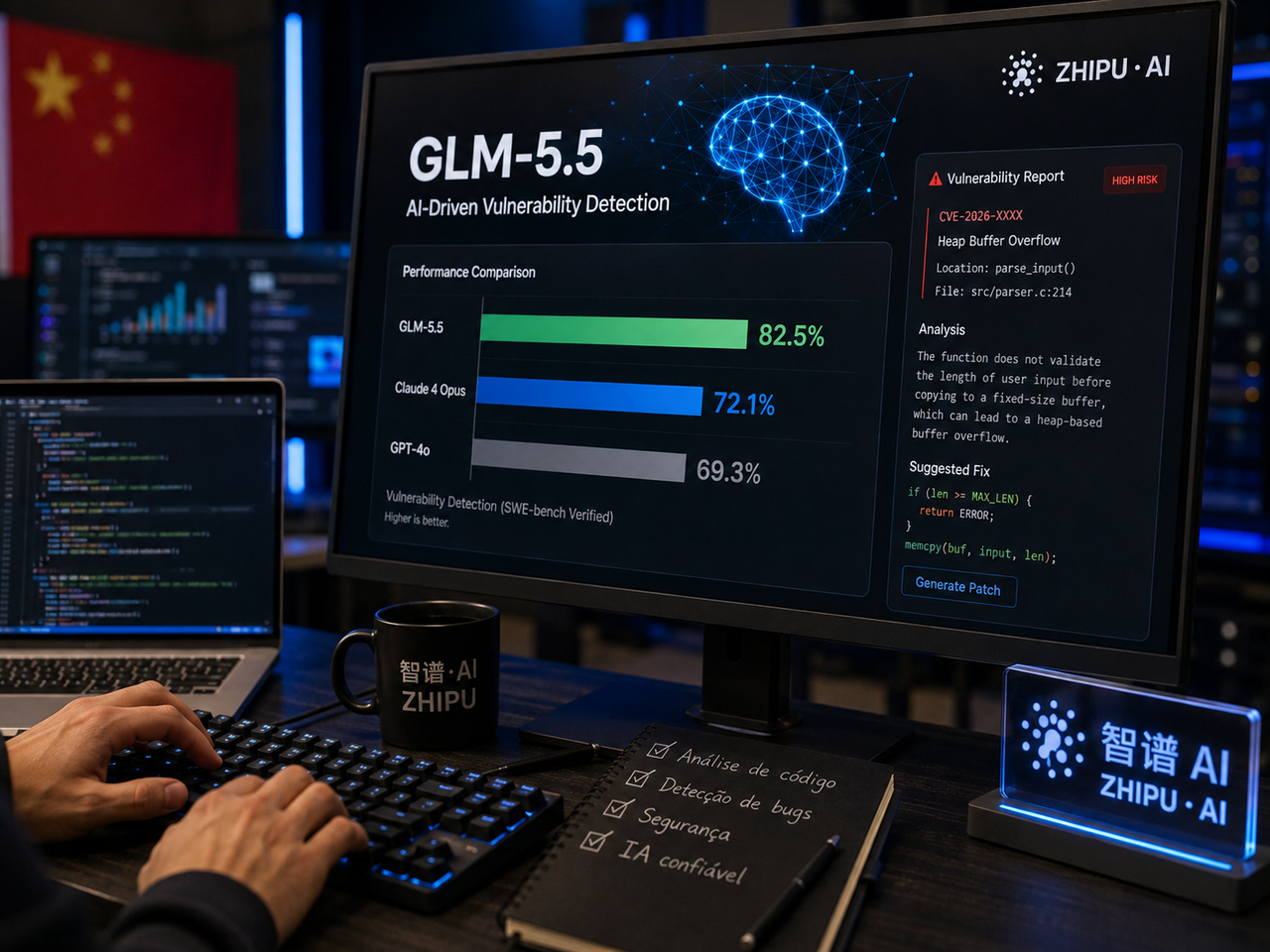 GLM-5.3 supera rivais em benchmark de vulnerabilidades, mas vantagem da Z.ai tem limites importantes
