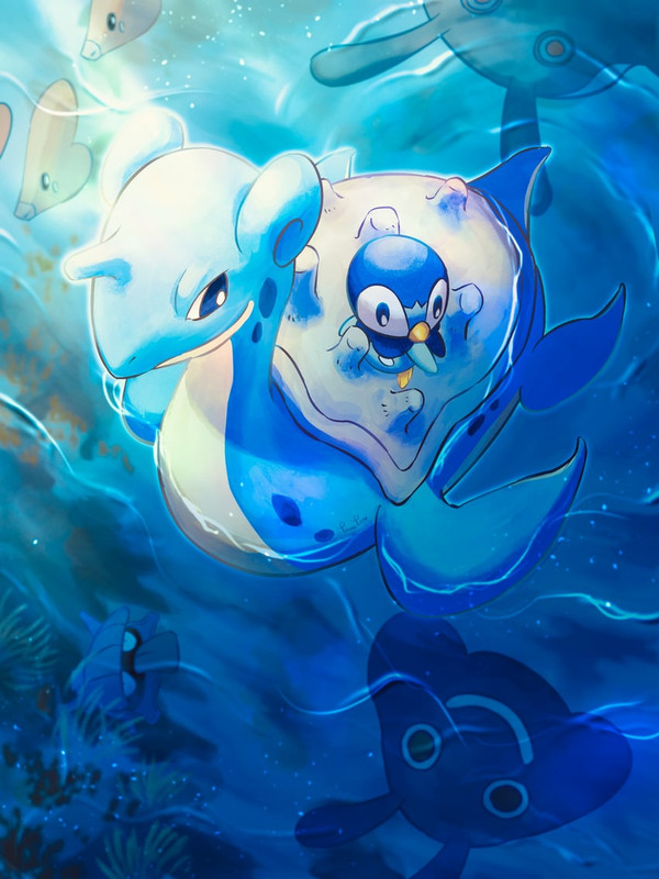 piplup-lapras-luvdisc-shellder-mantine-a