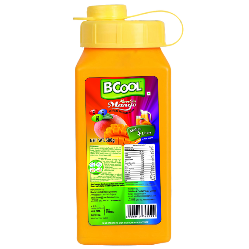 Bcool Mango Instant Drink Mix, booster Energy Drink Mix For All Age Groups, pack Of 500g