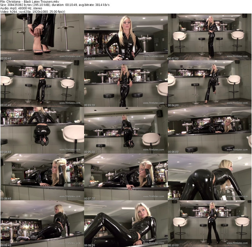 Christiana - Black Latex Trousers_s