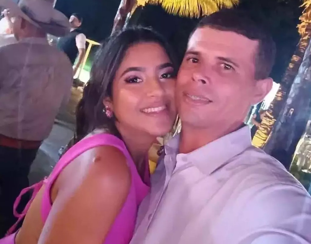 Mirieli e Fausto em foto publicada nas redes sociais (Foto: Reprodução)