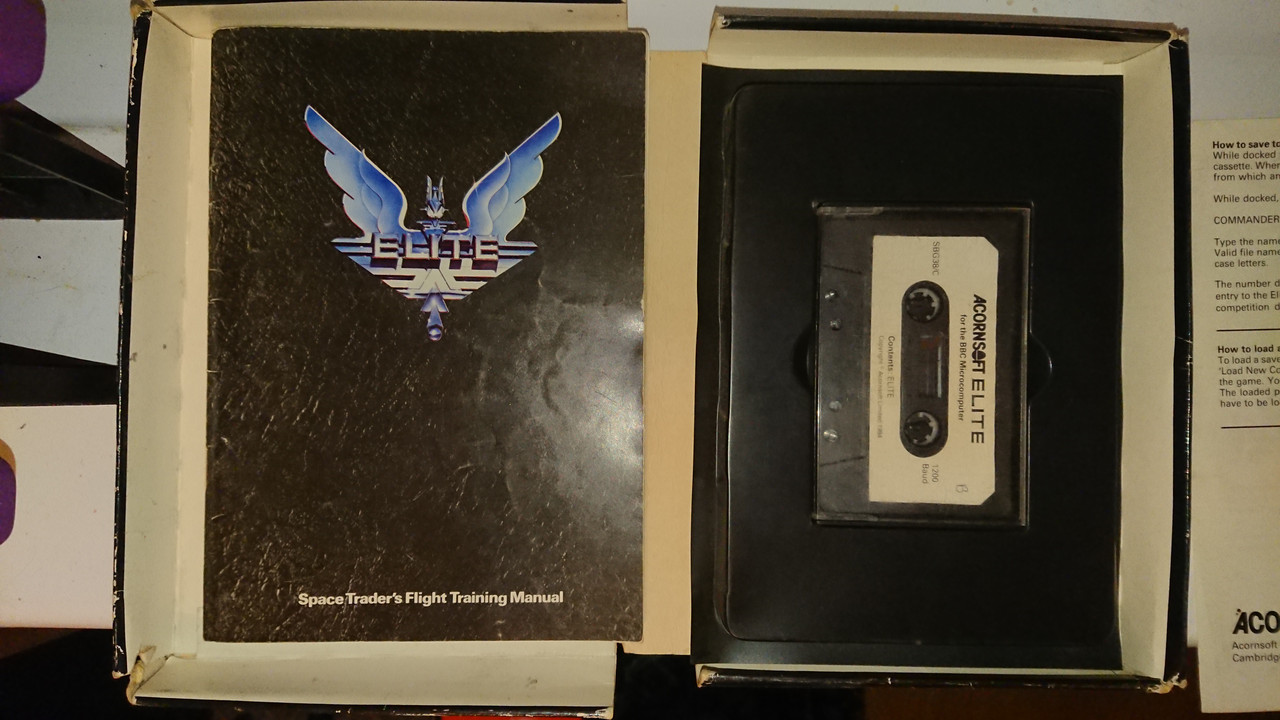Here's my most beloved and thoroughly worn out copy of Elite for the ...