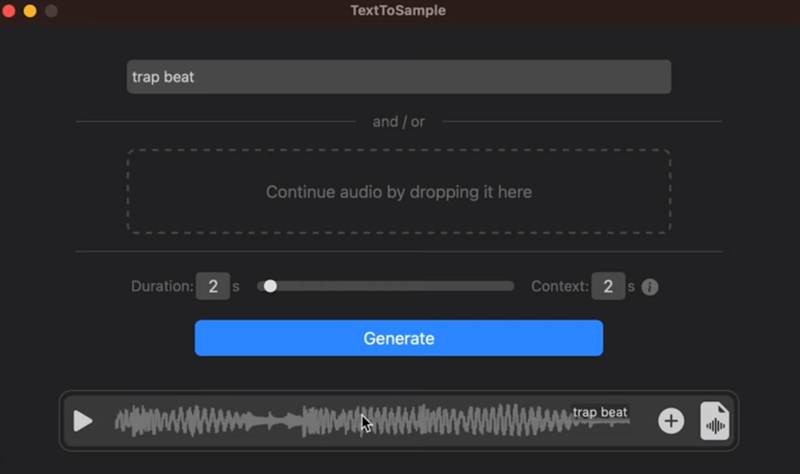 Text To Sample trasformare testo in musica