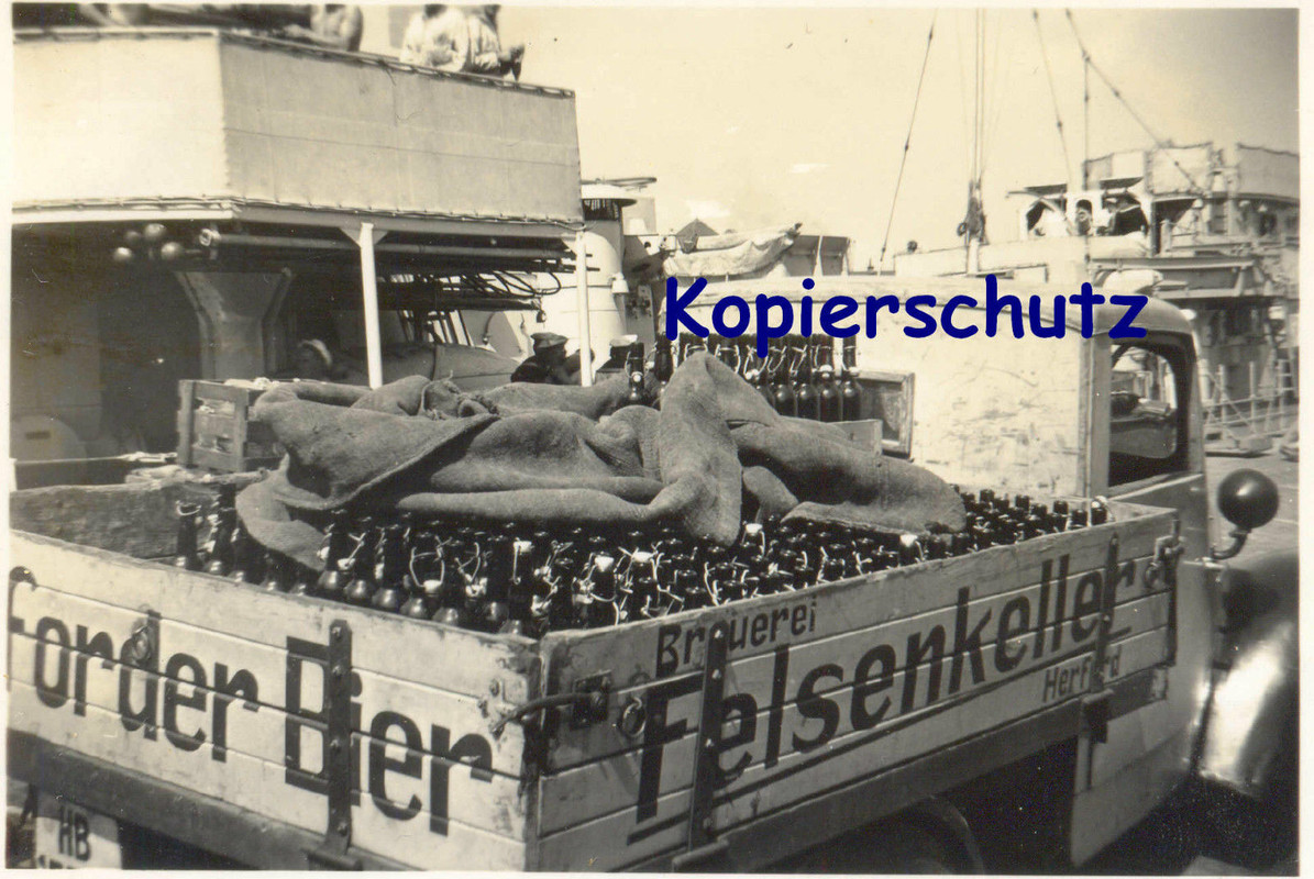 Marine Zerstörer Auftanken Lkw HB Brauerei Felse