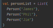Persons list