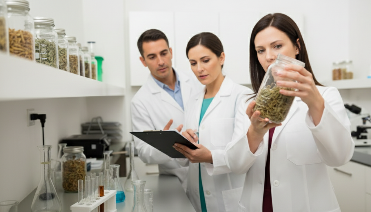 A laboratory setting, suggesting scientific research.