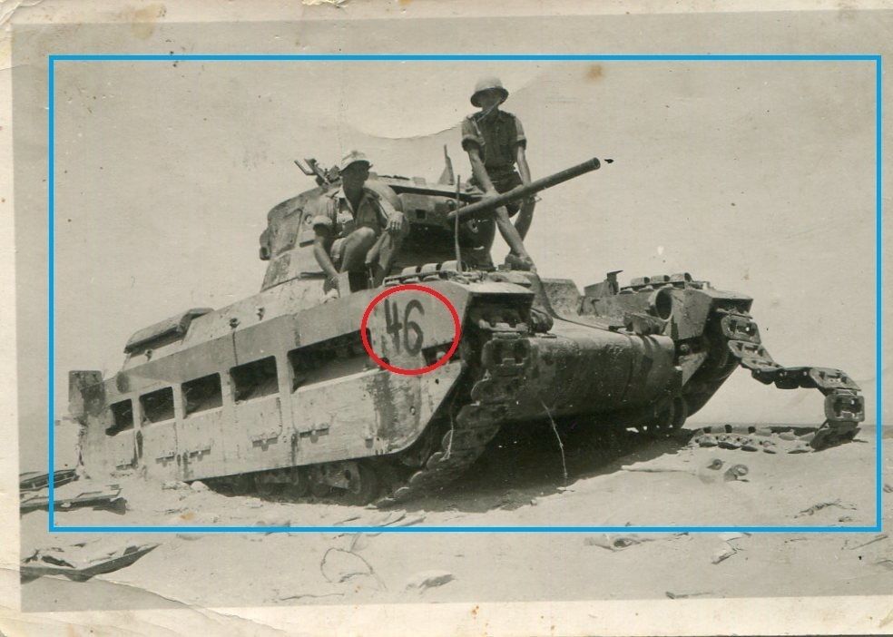 Foto WW II England Panzer Tank zerstört Wüste AF