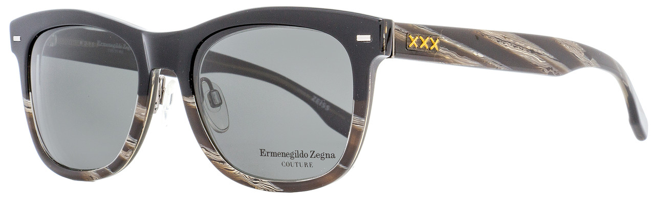 Ermenegildo Zegna ZC0001 05D Black Square Gray 55-19-145mm Men