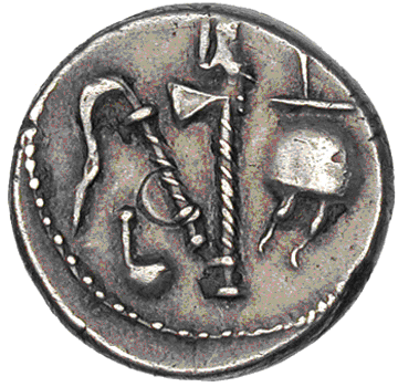 Glosario de monedas romanas. INSTRUMENTOS SACERDOTALES. 10