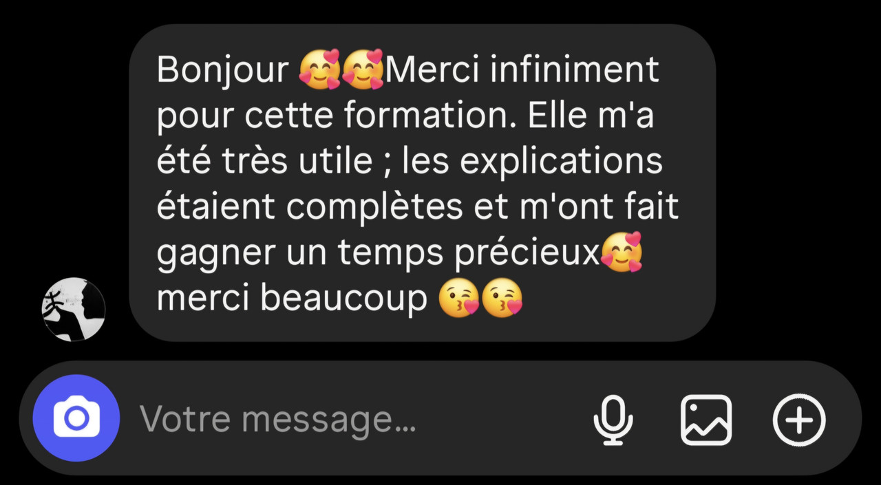 Retour d’une élève sur la formation