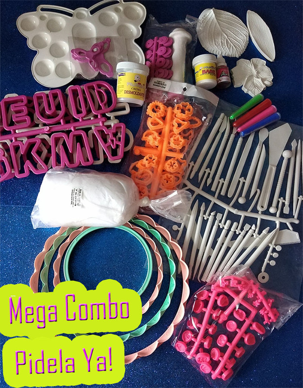 Kit herramientas y suminitros para porcelanicrón y pasta fondant