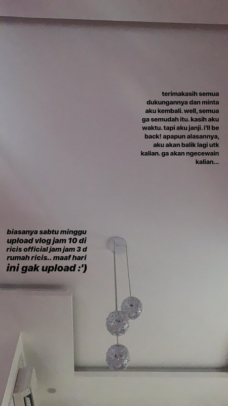 Unggahan Insta Story Ria Ricis