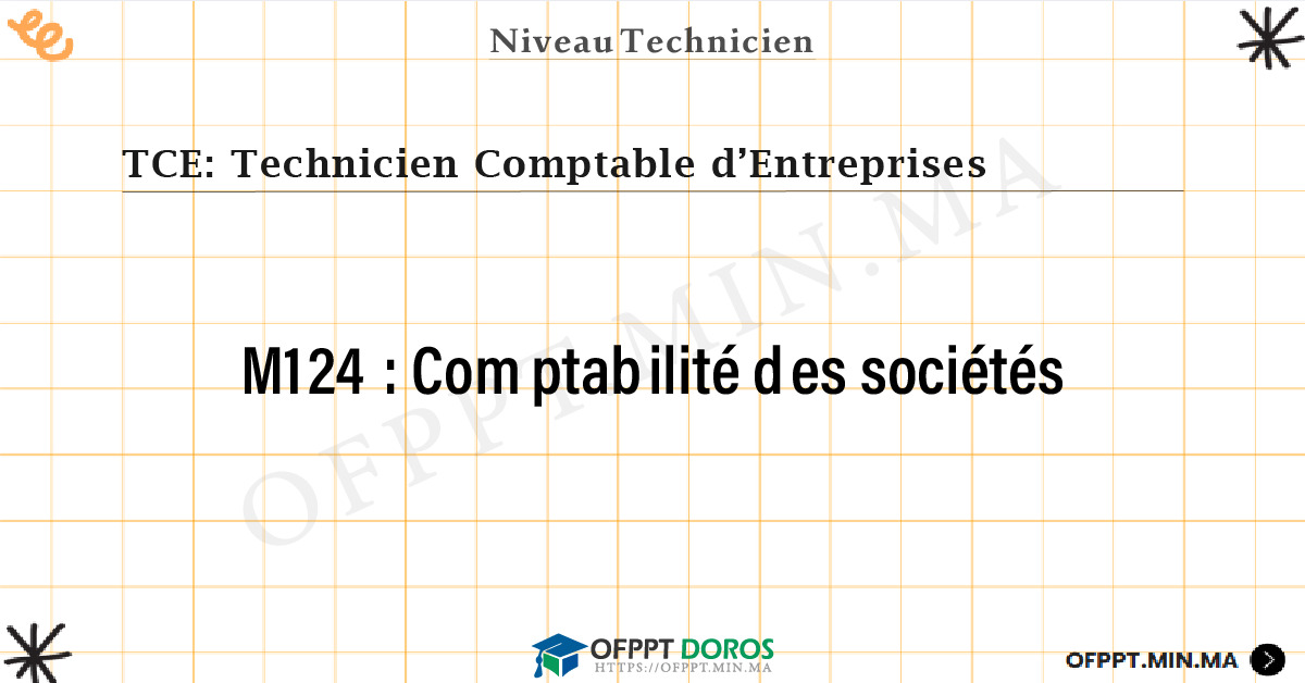 Sommaire détaillé du cours Comptabilité des sociétés M124 OFPPT - Structure du module