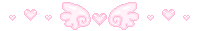pink heart and wing divider